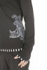 Baïsap - Rhino Sweat - A long sweat-shirt - made of black jersey and black and white striped - #352