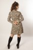 Baïsap - Beige shirt dress - Zebra - Viscose button down dress - #3271