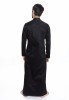 Baïsap - Soutane chemise noire - Chemise longue noire col mao - #2636