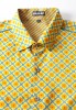 Baïsap - Chemisette hippie chic homme - Narcisse - Chemise manche courte à fleurs géométriques - #2444