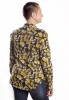 Baïsap - Yellow floral blouse - Black printed blouse for women - #2462