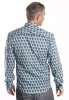 Baïsap - Graphic button up shirts - Teal - Teal and steel cube mens patterned shirts - #1926