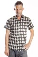 Baïsap - Chemise Jacquard Gris manche courte 