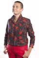 Baïsap - Chemise femme rouge et noir