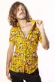 Baïsap - Mustard floral shirt - Sakura 
