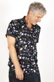 Baïsap - Dark floral shirt - Carnations 