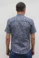 Baïsap - Grey Leopard print shirt, short sleeve 