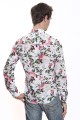 Baïsap - Chemise à Fleurs Blanches manches longues pour homme