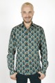 Baïsap - Camisa de flores azul - Retro 