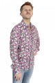 Baïsap -  Floral skull shirt - Pink Blue
