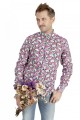 Baïsap -  Floral skull shirt - Pink Blue