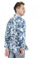 Baïsap - Blue flowery shirt - Cyanotype 