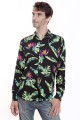 Baïsap - Chemise homme manches longues imprimé végétal - Oiseau De Paradis