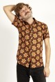 Baïsap - Brown and orange shirt - Kitsch - short sleeve 
