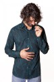 Baïsap - Chemise Feuilles Bleues