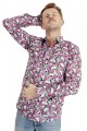Baïsap -  Floral skull shirt - Pink Blue