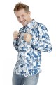 Baïsap - Blue flowery shirt - Cyanotype 