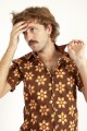 Baïsap - Brown and orange shirt - Kitsch - short sleeve 
