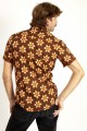 Baïsap - Brown and orange shirt - Kitsch - short sleeve 