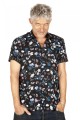 Baïsap - Dark floral shirt - Carnations 