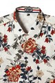 Baïsap - White floral shirt short sleeve - Peony 