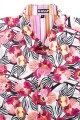 Baïsap - Pink floral shirt short sleeve - Pansies 