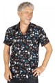 Baïsap - Dark floral shirt - Carnations 