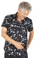 Baïsap - Dark floral shirt - Carnations 