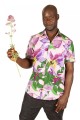 Baïsap - Pink flowery shirt - Colchicum 
