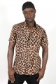 Baïsap - Leopard Hemd Herren kurzarm 