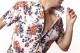 Baïsap - White floral shirt short sleeve - Peony 