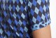 Baïsap - Argyle shirt, short sleeve - Blue Jacquard